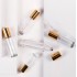 MUB Mini 8ml Round Glass Bottle Empty Essential Oil With Aluminum Cover Metal/Glass Roller Bottles