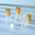 MUB Empty 3ml Glass Attar Bottle Mini Octangle Roller Glass Bottle Clear Balm Glass Bottle for Essential Oil 