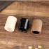 MUB Empty High Clear Flat Square 30ml 50ml 100ml Crimp Glass Perfume Bottle with Wooden Cap High Grade Clamp Parfum Glass Bottle