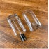 MUB Empty High Clear Flat Square 30ml 50ml 100ml Crimp Glass Perfume Bottle with Wooden Cap High Grade Clamp Parfum Glass Bottle