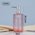 MUB 16OZ Round 500ml Transparent Glass Soap Dispenser Foaming Bottle Empty Lotion Pump Glass Bottle With Plate Metallic Pump