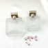 MUB Empty 30ml 50ml Clear Frosted Parfum Bottles Flat Square Refillable Perfume Glass Bottle