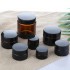 5g 10g 15g 20g 30g 50g 100g Amber&Frosted&Clear Empty Round Glass Face Cream Jar with Aluminum Lid Wholesale