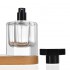 MUB 50ml Square Clear Refillable Glass Perfume Bottles With Colorful Lid Pump