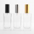 MUB Empty 50ml Refillable transparent rectangle Glass Portable Bottle Printing Perfume Glass Bottles