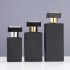 Empty Thick Matte Black Rectangle 30ml 50ml 100ml Crimp Perfume Glass Bottles Square Parfum Bottle