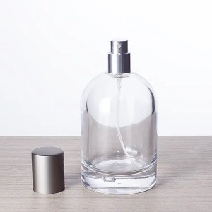 MUB Perfume 50ml Round Glass Spray Perfume Bottle Ladies Luxury Empty Perfume bottle with silver cap