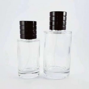 MUB Empty Cylinder Round High Grade 30ml 50ml 100ml Crimp Glass Perfume Bottle Clamp Parfum Glass Bottle