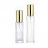 MUB 30ml 50ml Round Cylinder Shape Glass Perfume Bottle Empty Refillable Perfume Atomizer Bottle With Aluminum Sprayer Pump