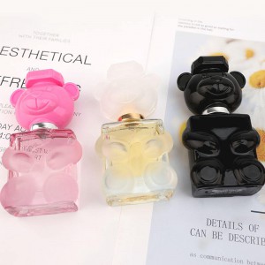 MUB New Design 30ml Bear Shape Screw Refillable Glass Perfume Bottle Lovely Popular Color Parfum Bottle