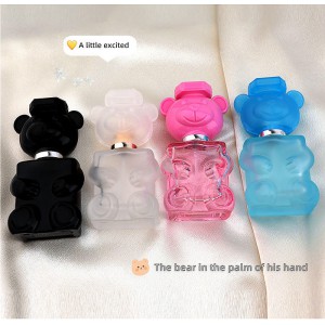 MUB New Design 30ml Bear Shape Screw Refillable Glass Perfume Bottle Lovely Popular Color Parfum Bottle