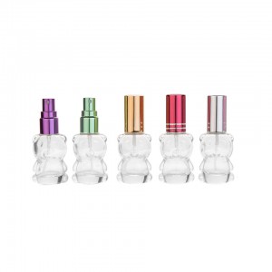 MUB 8ml clear bear shape perfume bottles spray bottles with aluminum lid