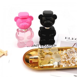 MUB New Design 30ml Bear Shape Screw Refillable Glass Perfume Bottle Lovely Popular Color Parfum Bottle