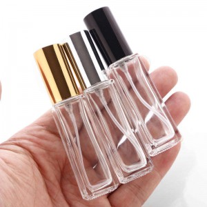 MUB Factory Wholesale Spray Perfume Bottle Square 10ml Glass Refillable Perfume Glass Bottle