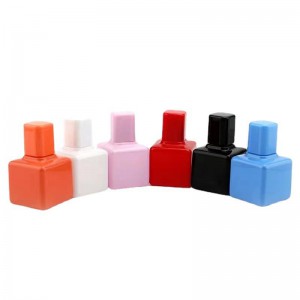 MUB30ml Square Color Printing Refillable Plastic Cap Glass Perfume Bottle Aluminum Pump Spray Glass Bottles