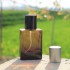 MUB Flat Square Gradient Amber 30ml Crimp Perfume Glass Bottle Quality Thick Square Easy Crimpless Parfum Bottle