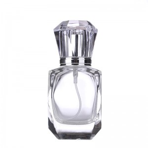 MUB Empty 30ml Luxury Pump Spray Bottles Clear Perfume Glass Bottle with Acrylic Cover