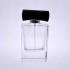 MUM 50ml Clear Thick Base Empty Square Crimp Perfume Bottle Plastic ABS Cap With Leather Glass Bottles