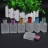 MUB Mini Flat Square 15ml Frosted Glass Bottle With Aluminum Cover Essential Oil Roller On Bottles