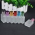 MUB Mini Flat Square 15ml Frosted Glass Bottle With Aluminum Cover Essential Oil Roller On Bottles