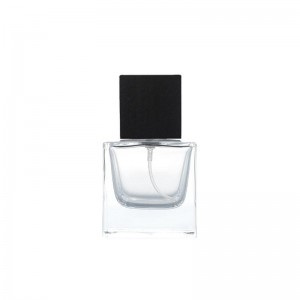 MUB Thick Cube Square 30ml Crimp Glass Perfume Bottle Easy Crimpless Luxury Parfum Spray Bottle