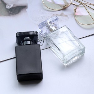 MUB factory Supply Empty Rectangle 30ml Perfume Glass Bottle empty Perfume Bottles with Aluminum Atomizers