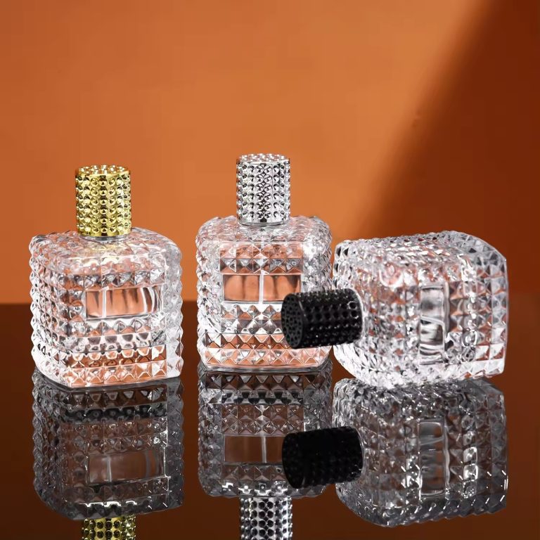 MUB Premium Quality Empty Custom Square Design 50ml 100ml Easy Crimpless Pressurized Atomizer Perfume Glass Bottle (5)